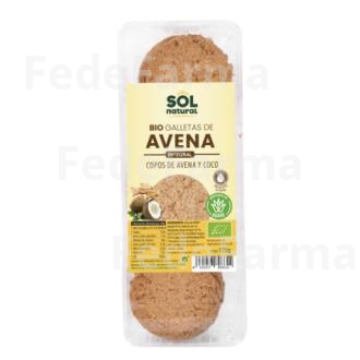 GALLETAS DE AVENA COCO Y AGAVE 175GR. BIO SOLNATURAL