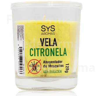 VELA VASO CITRONELA 40H 120GR 6UDS. SYS
