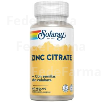 ZINC 25MG+SEMILLA DE CALABAZA 50MG 60VCAP. SOLARAY