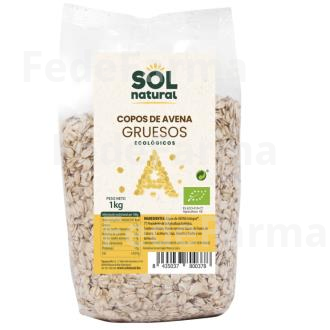 COPOS DE AVENA FAMILIAR GRUESOS INTEGRALES 1KG BIO SOLNATURAL