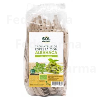 TAGLIATELLE DE ESPELTA CON ALBAHACA 250GR. BIO SOLNATURAL