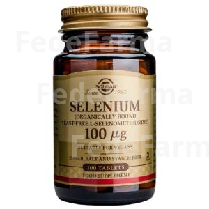SELENIO 100MCG (SIN LEVADURA) 100COMP SOLGAR