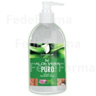 GEL ALOE VERA CON ROSA MOSQUETA Y MENTOL 500ML. SANASUR