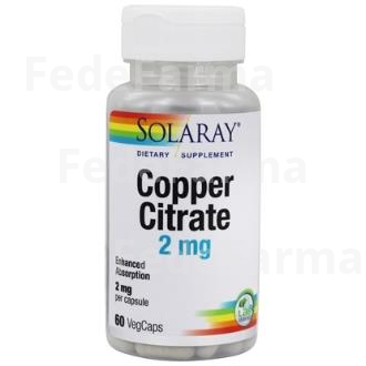 COBRE CITRATO 2MG. 60CAP.VEG SOLARAY