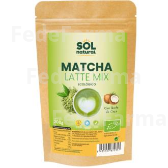 MATCHA LATTE MIX CON LECHE DE COCO 200GR. BIO SG SOLNATURAL