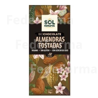 CHOCOLATE CON ALMENDRA TOSTADA TABLETA 70GR.BIO SOLNATURAL