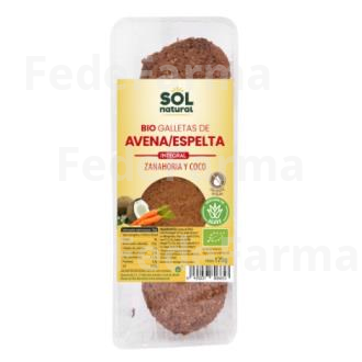 GALLETAS DE AVENA CON ESPELTA ZANAHORIA Y COCO SOLNATURAL