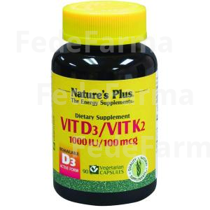 VITAMINA D3 VITAMINA K2 90CAP. NATURES PLUS