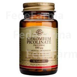 GTF CROMO PICOLINATO SIN LEV.100MCG.(REF.1365) 90C SOLGAR