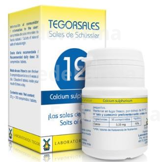 SAL SCHUSSLER CALCIUM-SULF.D6 TEGORSALES (Nº12) 350 COMP.20G TEGOR