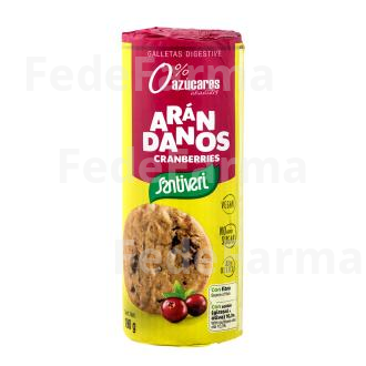 GALLETAS DIGESTIVE ARANDANOS 0% AZUCARES 190GR. SANTIVERI