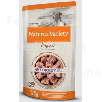 NATURE`S VARIETY CANINE ADULT MINI PAVO 8X150GR. NATURE`S VARIETY VETERINARIA