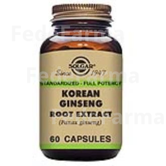 GINSENG COREANO-RAIZ-(PANAX GINSENG ) 60VEG. SOLGAR