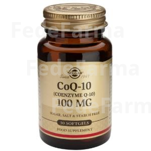 COENZIMA Q10 100MG. 30CAP.DE GELATINA BLANDA SOLGAR