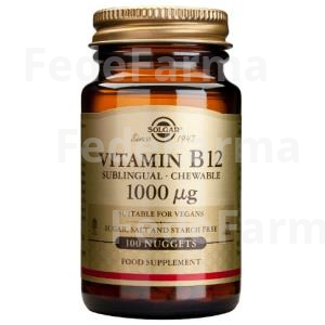 VITAMINA B12 CIANOCOBALAMINA 1000MCG. 100COMP.MAST SOLGAR