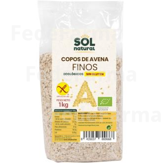 COPOS DE AVENA FAMILIAR INTEGRAL FINOS 1KG. BIO SG SOLNATURAL