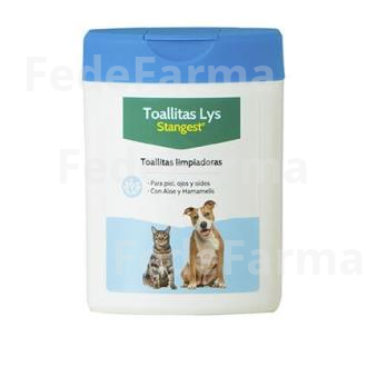 TOALLITAS LYS PIEL OJOS OIDOS PERROS Y GATOS 40UDS STANGEST VETERINARIA