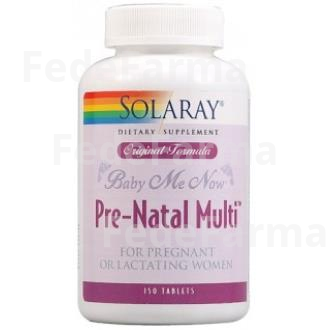 BABY ME NOW PRENATAL MULTI 150COMP. SOLARAY