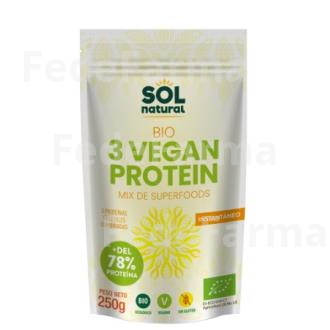 3 VEGAN PROTEIN 250GR. BIO SOLNATURAL