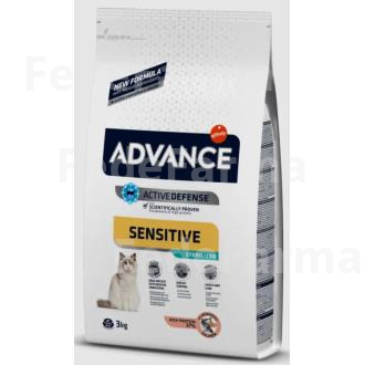 ADVANCE FELINE ADULT STERILIZED SENS. 3KG.  ADVANCE VETERINARIA