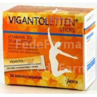 VIGANTOLETTEN VITAMINA D3 1000UI 30STICKS MERCK