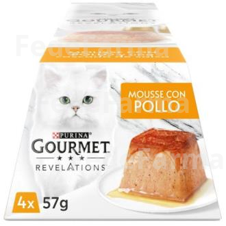 GOURMET REVELATIONS MOUSSE POLLO CAJA 6X4X57GR. PURINA VETERINARIA