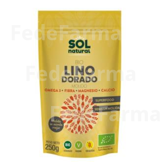 SEMILLAS DE LINO DORADO TRITURADO 250GR. BIO SOLNATURAL