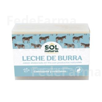 JABON EN PASTILLA DE LECHE DE BURRA 100GR. SOLNATURAL