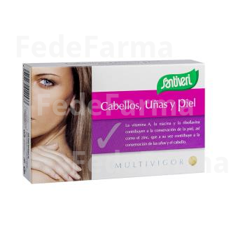 MULTIVIGOR CABELLO UÑAS Y PIEL 48COMP. SANTIVERI