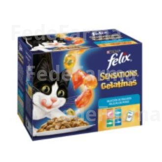 FELIX SENSATIONS PESCADO MULTIPACK 12X100GR. PURINA VETERINARIA