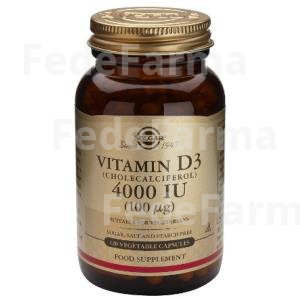 VITAMINA D3 4000UI (100MCG) 120CAP.VEG. SOLGAR