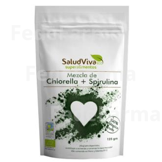 CHLORELLA Y ESPIRULINA MEZCLA EN POLVO 125GR. BIO SALUD VIVA
