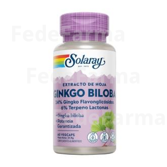 GINKGO BILOBA 60MG. 60CAP. SOLARAY