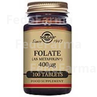 FOLATO (COMO METAFOLIN) 400MCG. 100COMP. SOLGAR