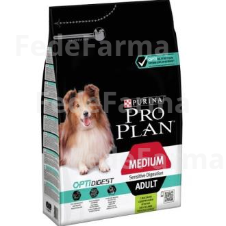 PRO PLAN CANINE ADULT DIGEST MEDIUM CORDERO 3KG. PURINA VETERINARIA