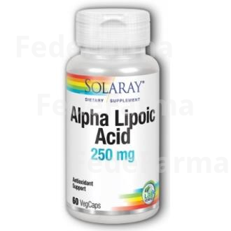 ALPHA LIPOIC ACID 250MG. 60CAP. SOLARAY