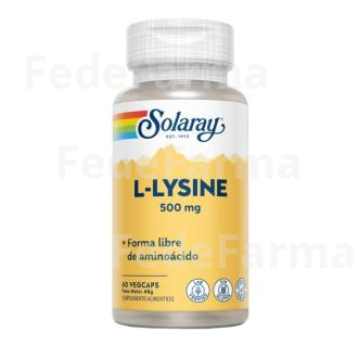 L-LYSINE 500MG. 60CAP. SOLARAY