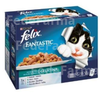 FELIX FANTASTIC FELINE ADULT FESTIN DE MAR 12X100G PURINA VETERINARIA