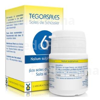 SAL SCHUSSLER KALIUM-SULF.D6 TEGORSALES (Nº6) 350 COMP.20G TEGOR