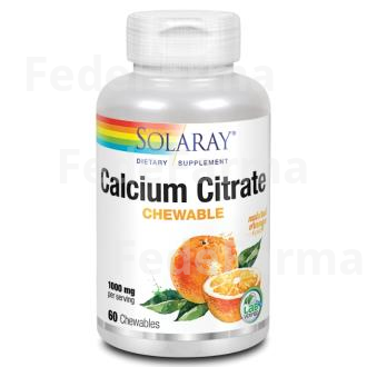 CALCIO CITRATO 1000MG. SABOR NARANJA 60COMP.MAST. SOLARAY