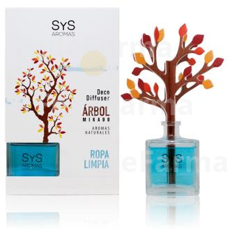 AMBIENTADOR SYS DIFUSOR ARBOL ROPA LIMPIA 90ML. SYS