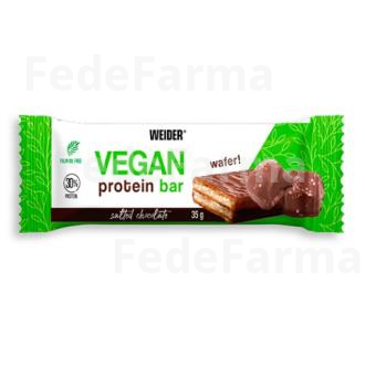 VEGAN PROTEIN WAFER BAR SALTED CHOCOLATE 12UD. WEIDER