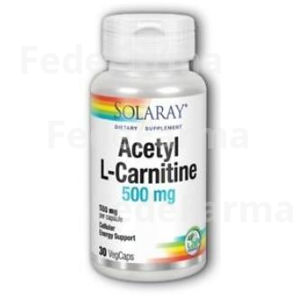 ACETYL L-CARNITINE 500MG. 30CAP. SOLARAY