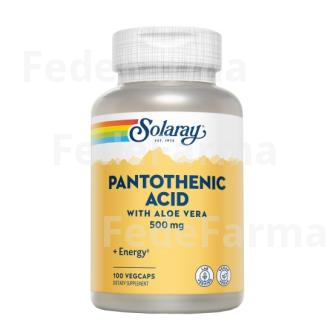 ACIDO PANTOTHENIC 500MG. 100CAP. SOLARAY