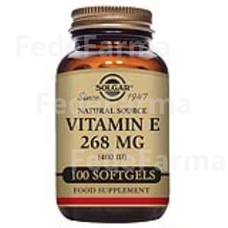 VITAMINA E 400IU (268MG) 100CAP.BLANDA SOLGAR
