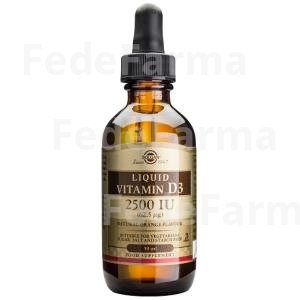 VITAMINA D3 LIQUIDA 2500UI (62,5MCG) 59ML. SOLGAR