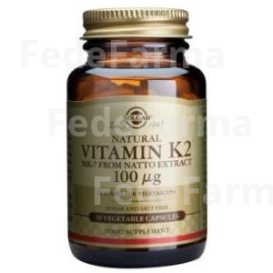 VITAMINA K2 100MCG.(MENAQUINONA-7) 50CAP.VEG SOLGAR