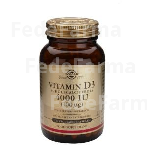 VITAMINA D3 4000UI (100MCG) 60CAP.VEG. SOLGAR