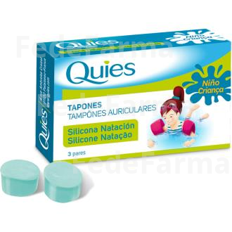 TAPONES NATACION SILICONA INFANTIL 6UD. QUIES QUIES