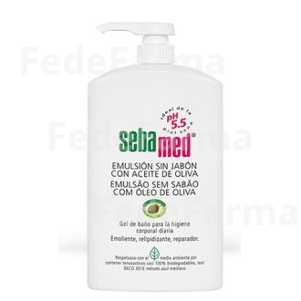 EMULSION SIN JABON  ACEITE OLIVA GEL DE BANO 1L. SEBAMED